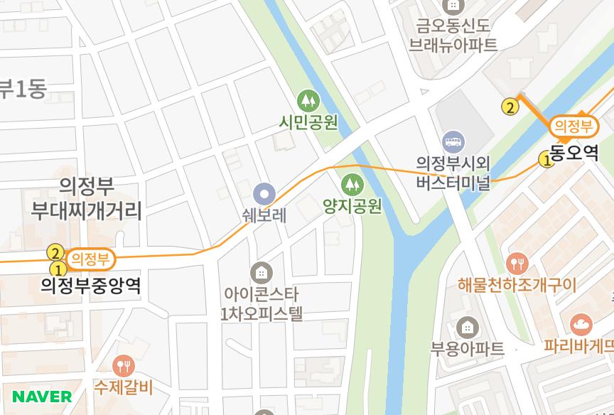 경기도 의정부시 의정부동 미리온타워 위치·실거래 시세 지도
