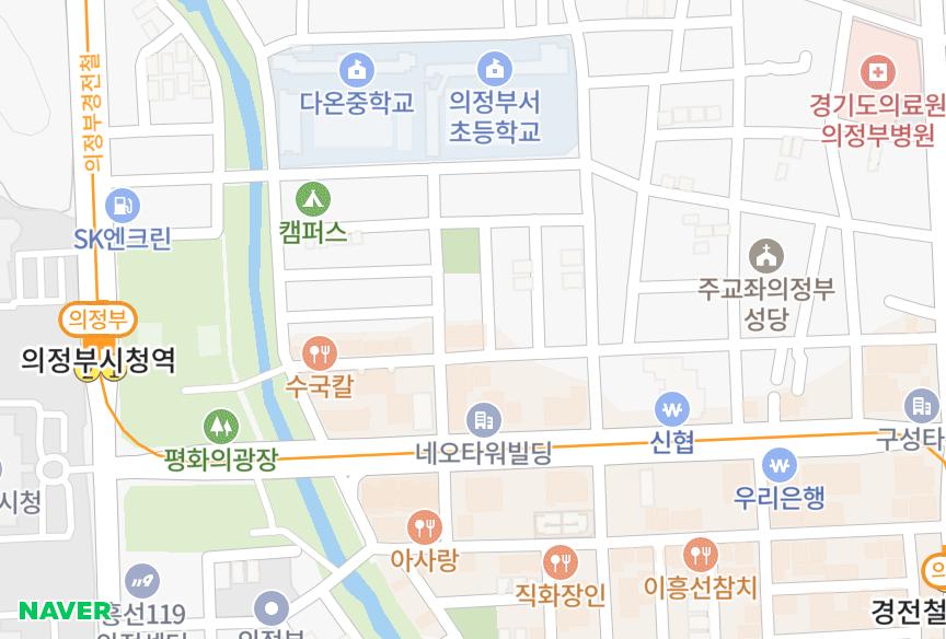 경기도 의정부시 의정부동 젠하우트 위치·실거래 시세 지도