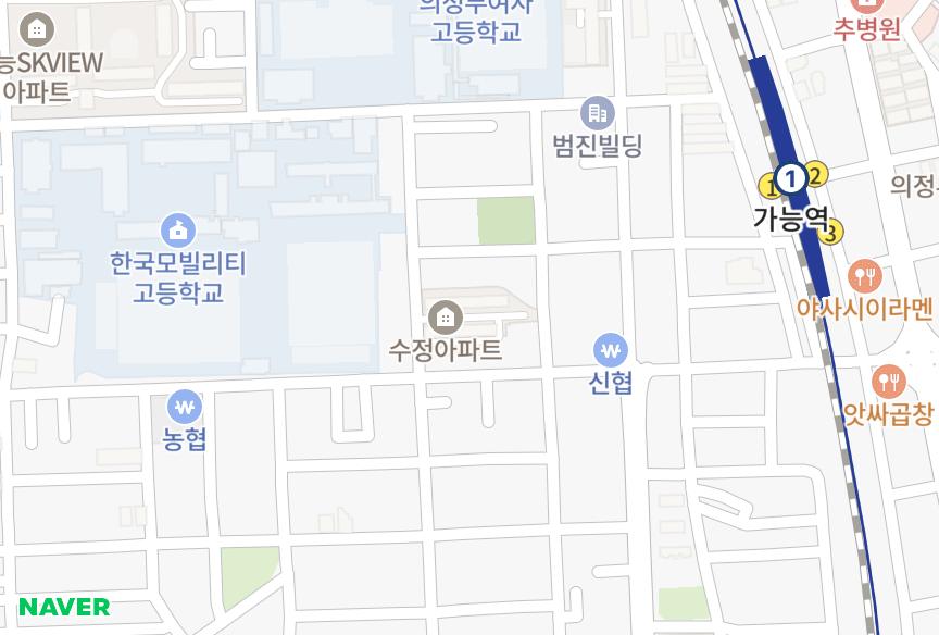 경기도 의정부시 가능동 동일수정 위치·실거래 시세 지도