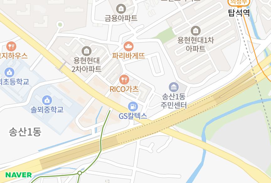 경기도 의정부시 용현동 용현동문1단지 위치·실거래 시세 지도
