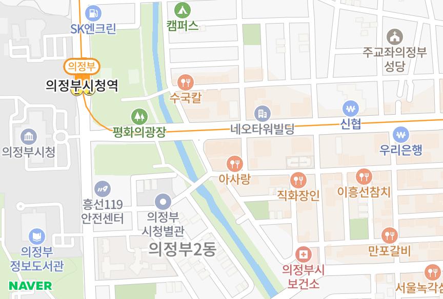 경기도 의정부시 의정부동 아크라티움 위치·실거래 시세 지도