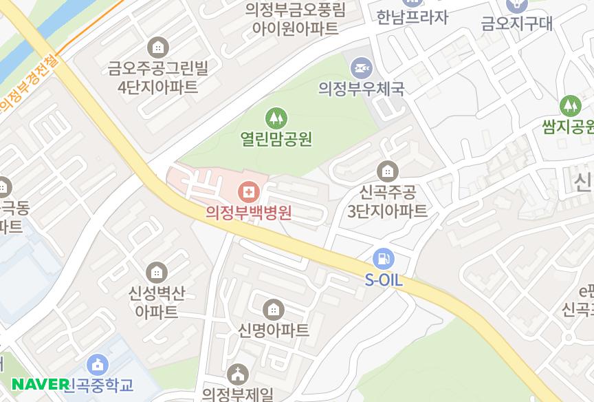 경기도 의정부시 신곡동 산호클래식 위치·실거래 시세 지도