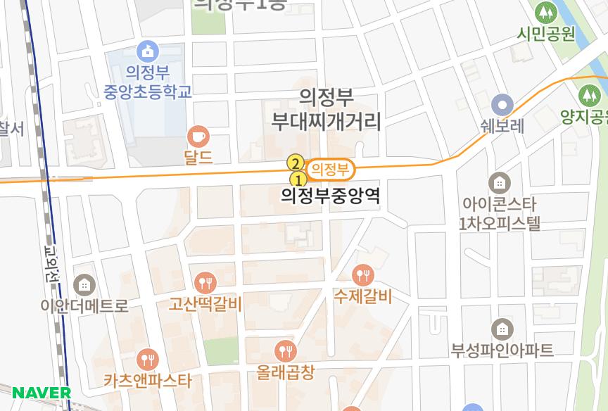 경기도 의정부시 의정부동 대상센트럴 위치·실거래 시세 지도