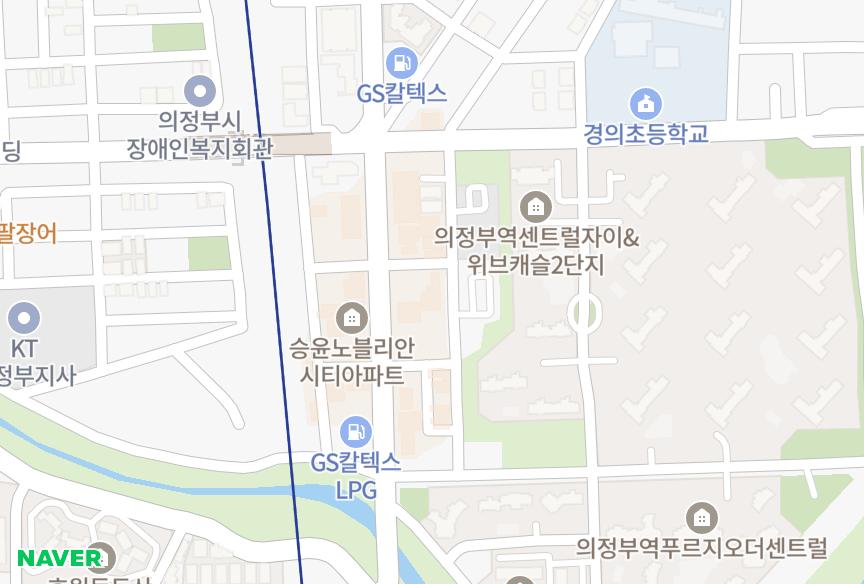 경기도 의정부시 의정부동 의정부역진산엔월드메르디앙 위치·실거래 시세 지도