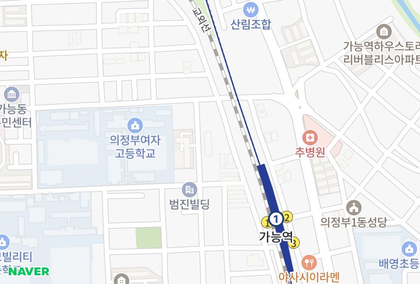 경기도 의정부시 가능동 문화늘푸른 위치·실거래 시세 지도