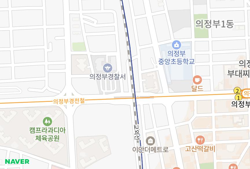 경기도 의정부시 의정부동 토암비체 위치·실거래 시세 지도