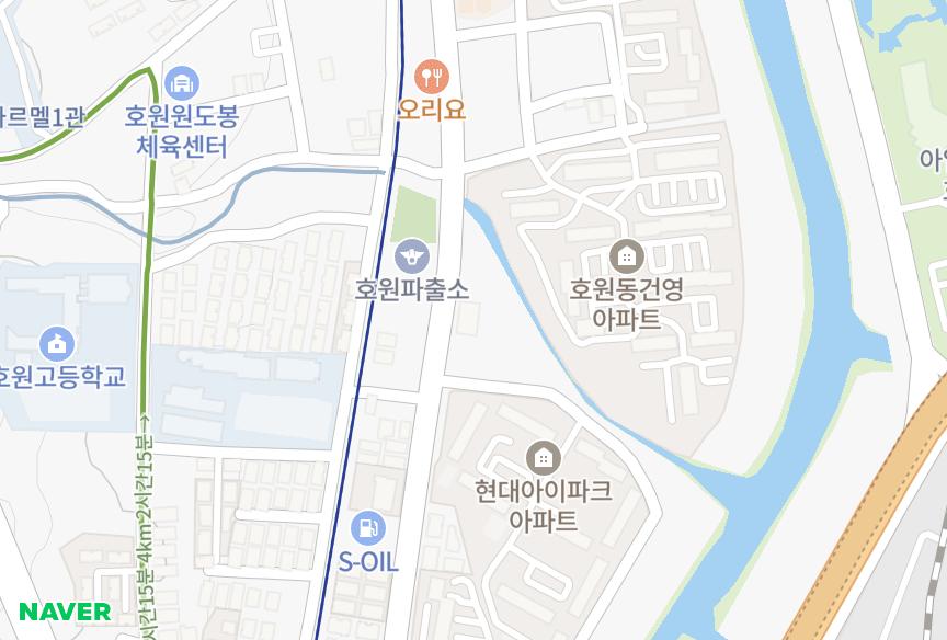 경기도 의정부시 호원동 신일골든휴 위치·실거래 시세 지도