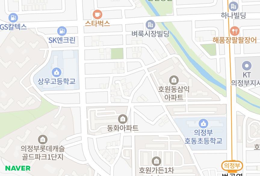 경기도 의정부시 의정부동 준성빌라 위치·실거래 시세 지도