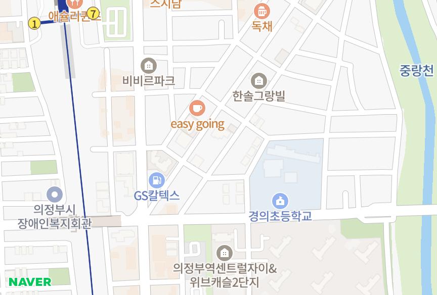 경기도 의정부시 의정부동 다솜프라임 위치·실거래 시세 지도