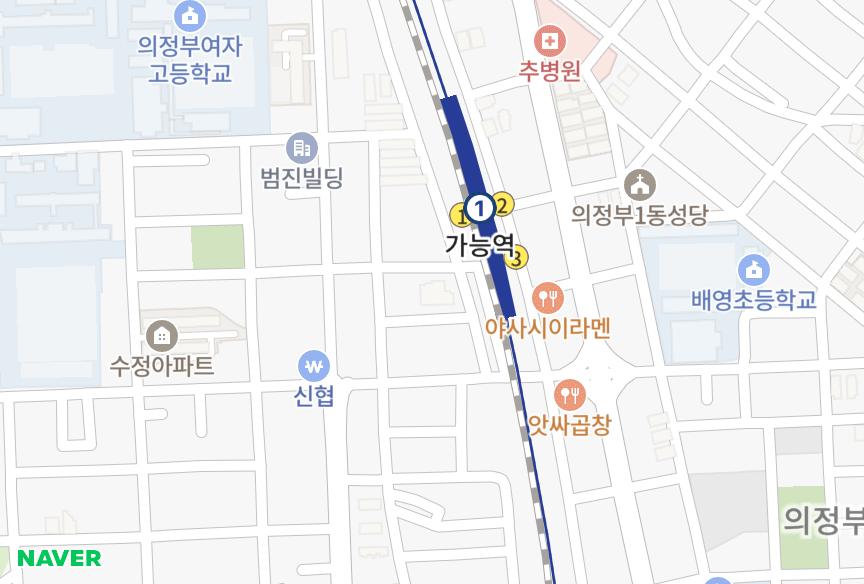 경기도 의정부시 가능동 행복한세상 위치·실거래 시세 지도