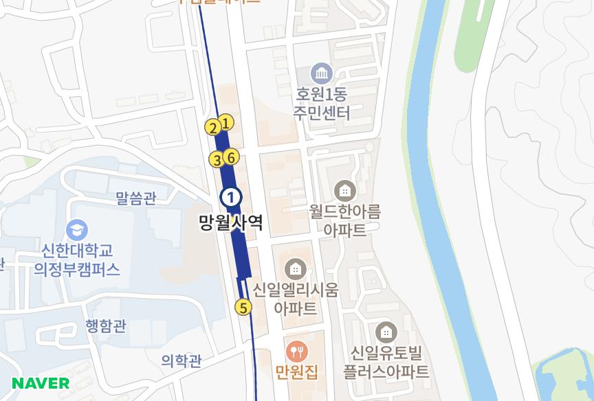 경기도 의정부시 호원동 서하뜰 위치·실거래 시세 지도