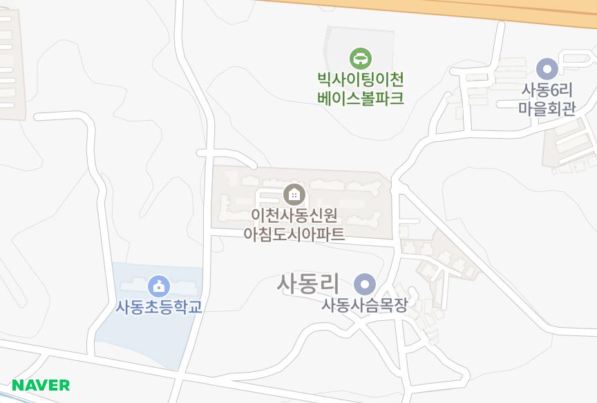 경기도 이천시 대월면 사동리 이천신원아침도시 위치·실거래 시세 지도