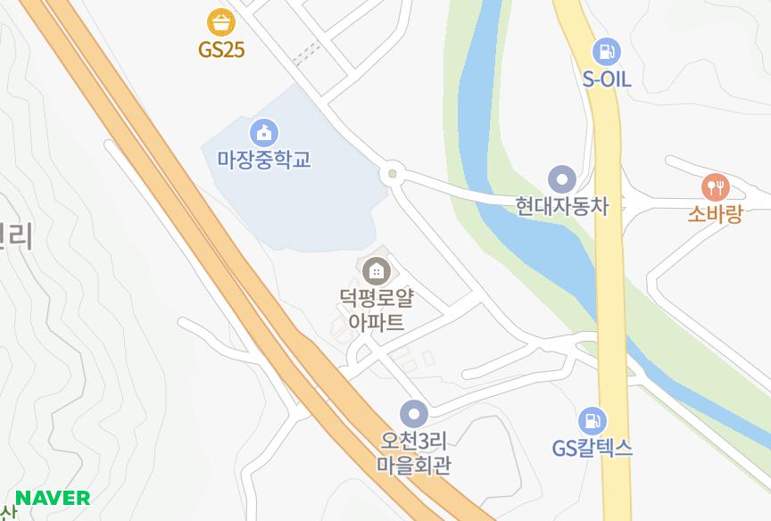 경기도 이천시 마장면 오천리 덕평로얄 위치·실거래 시세 지도