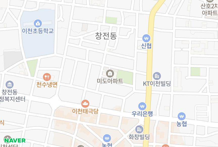 경기도 이천시 창전동 미도 위치·실거래 시세 지도