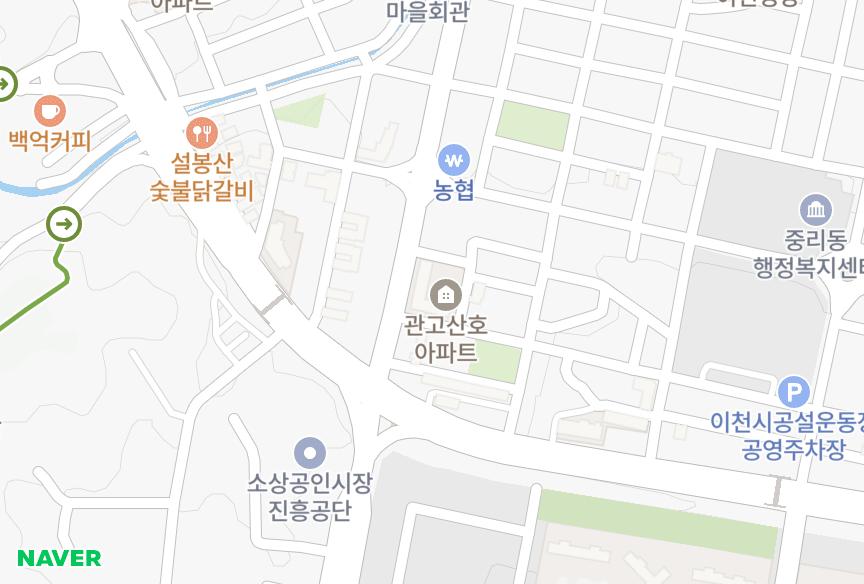 경기도 이천시 중리동 중리산호3차 위치·실거래 시세 지도