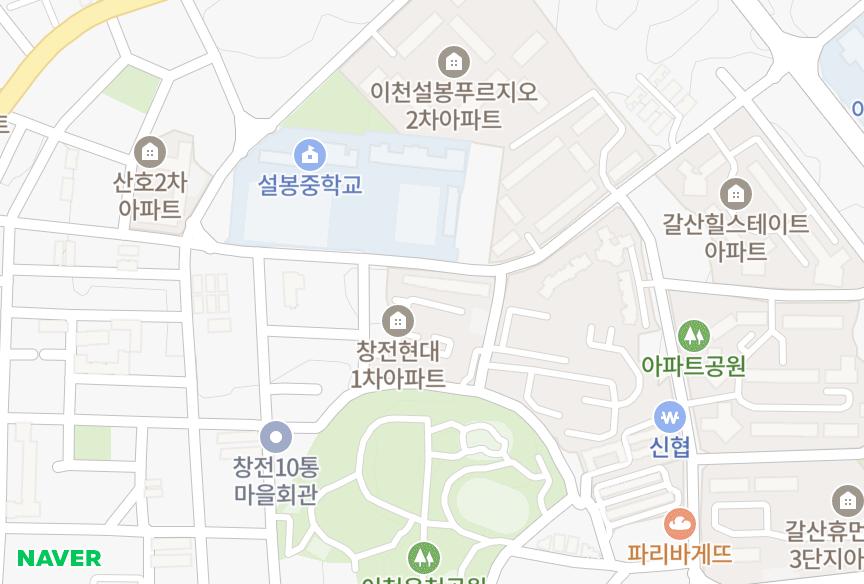 경기도 이천시 창전동 세영 위치·실거래 시세 지도