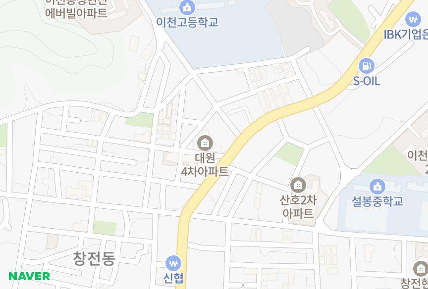 경기도 이천시 창전동 대원4차 위치·실거래 시세 지도