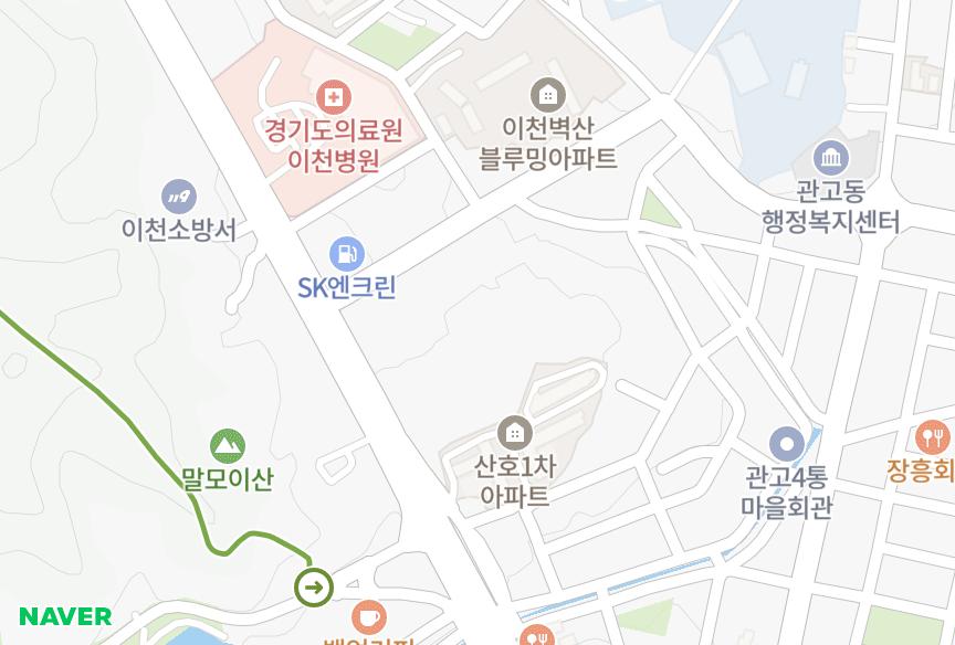 경기도 이천시 관고동 설봉 위치·실거래 시세 지도