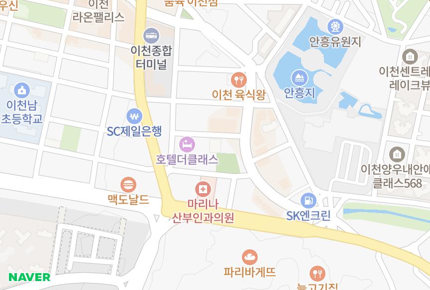 경기도 이천시 중리동 은가람팰리스 위치·실거래 시세 지도
