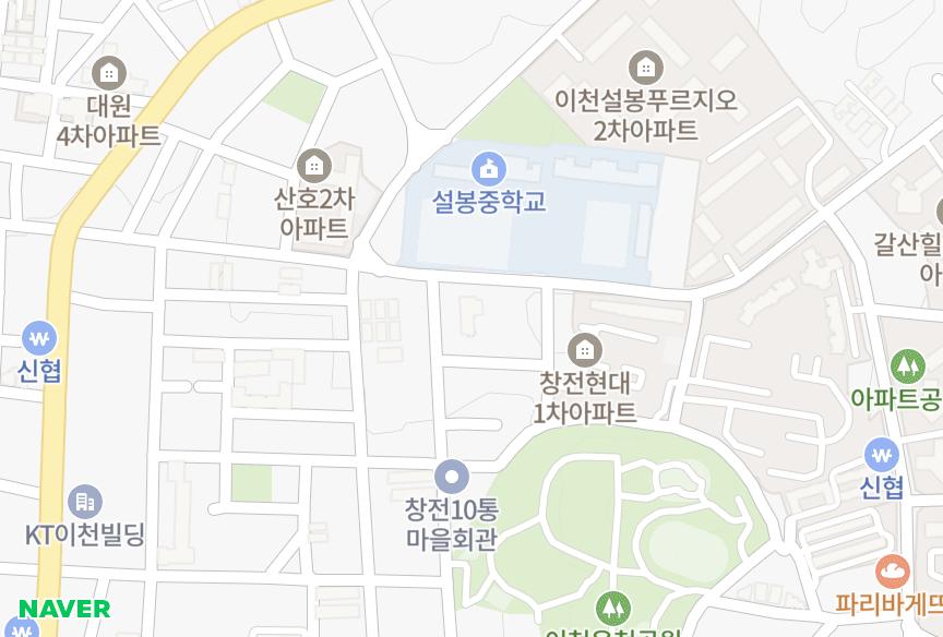 경기도 이천시 창전동 조명 위치·실거래 시세 지도