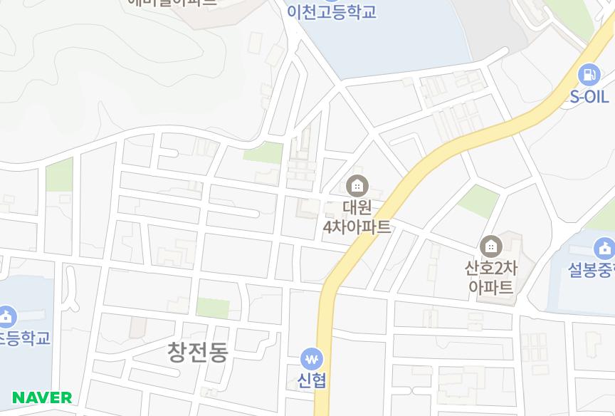 경기도 이천시 창전동 대원3차 위치·실거래 시세 지도