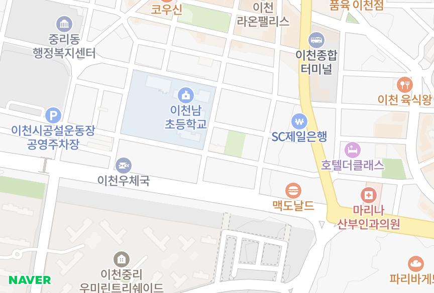 경기도 이천시 중리동 부악2차 위치·실거래 시세 지도