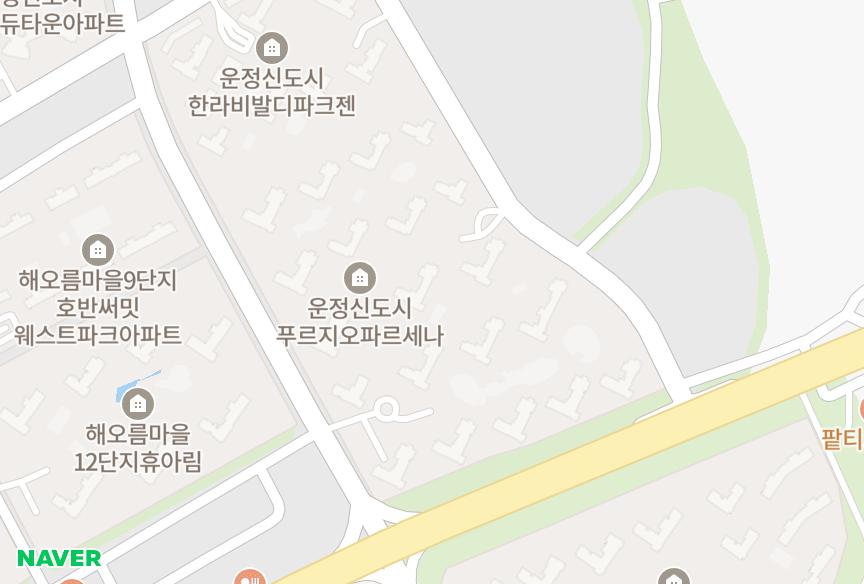 경기도 파주시 다율동 해오름마을14단지푸르지오파르세나 위치·실거래 시세 지도