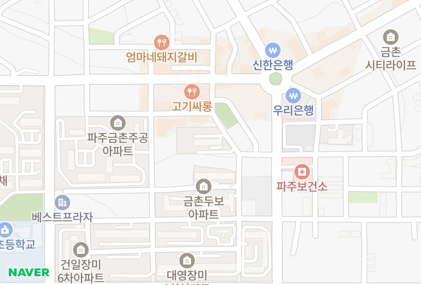 경기도 파주시 금촌동 장미8차 위치·실거래 시세 지도