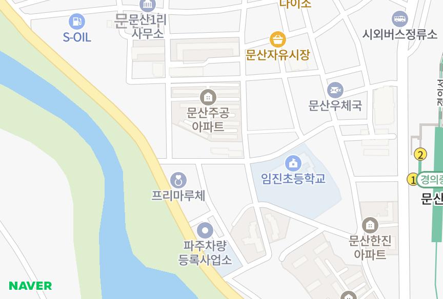 경기도 파주시 문산읍 문산리 미림 위치·실거래 시세 지도