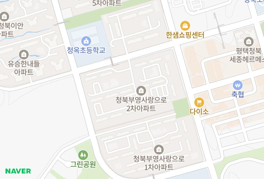 경기도 평택시 청북읍 옥길리 부영사랑으로2차 위치·실거래 시세 지도