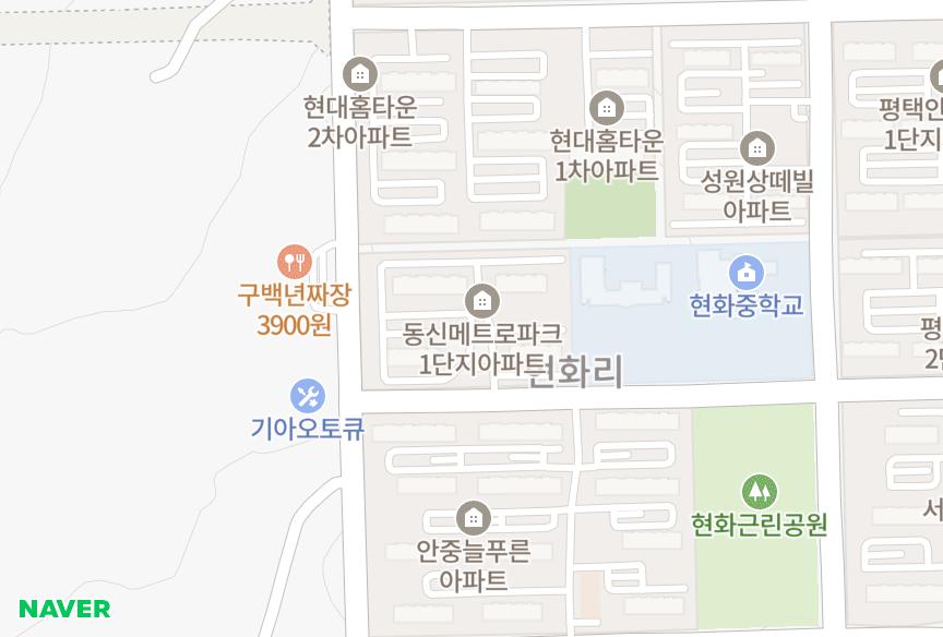 경기도 평택시 안중읍 현화리 동신행복마을1단지 위치·실거래 시세 지도
