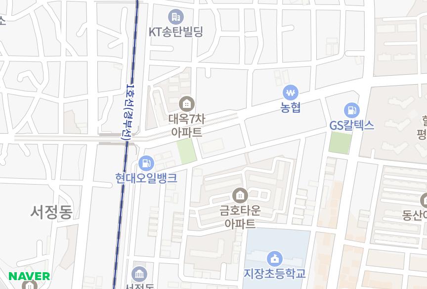 경기도 평택시 서정동 대옥3차 위치·실거래 시세 지도