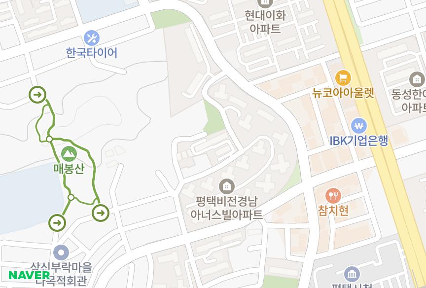경기도 평택시 비전동 현대 위치·실거래 시세 지도