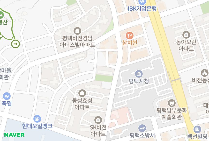 경기도 평택시 비전동 YM프라젠 위치·실거래 시세 지도