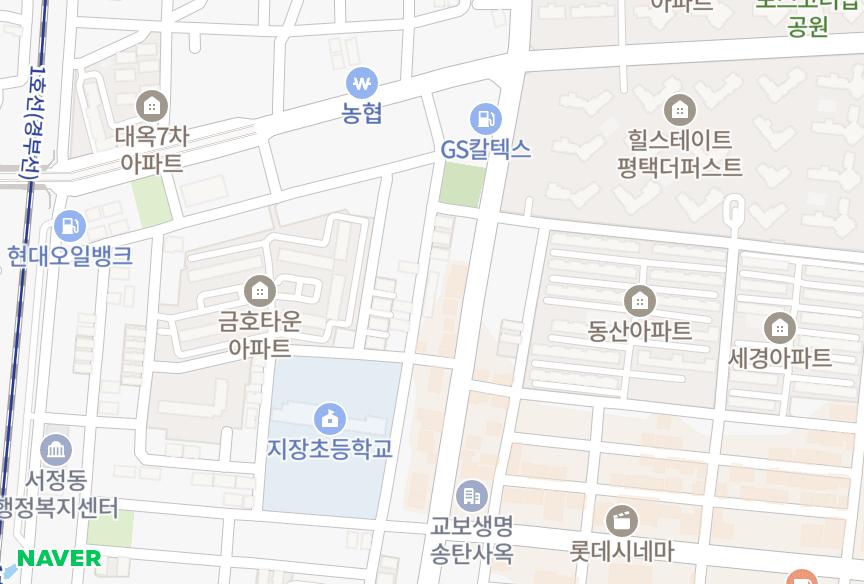 경기도 평택시 서정동 대옥5차 위치·실거래 시세 지도