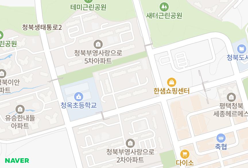 경기도 평택시 청북읍 옥길리 부영사랑으로3단지 위치·실거래 시세 지도