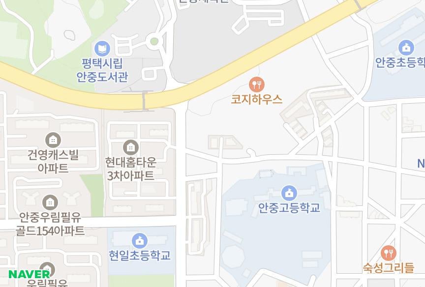 경기도 평택시 안중읍 학현리 다인 위치·실거래 시세 지도