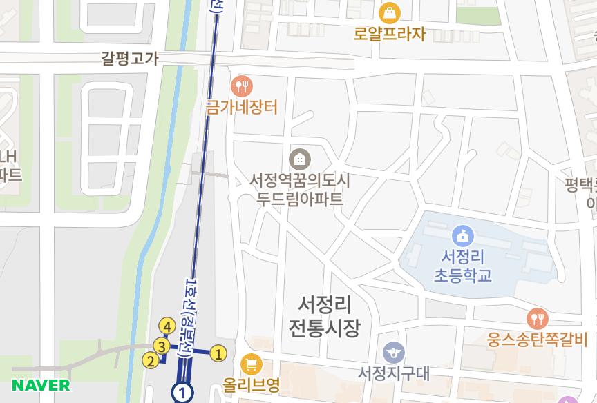 경기도 평택시 서정동 데오스팰리스 위치·실거래 시세 지도