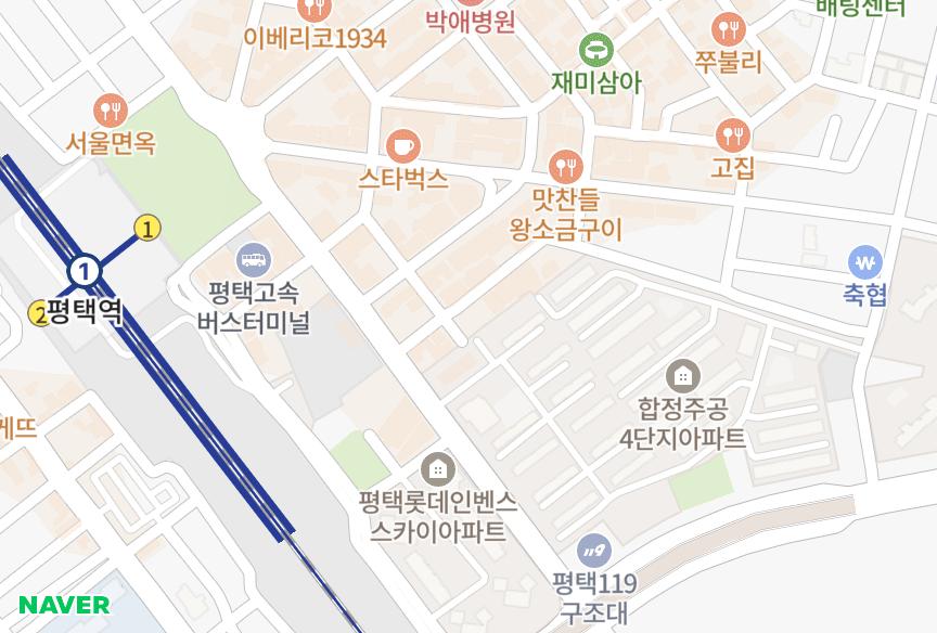 경기도 평택시 평택동 베스트빌 위치·실거래 시세 지도
