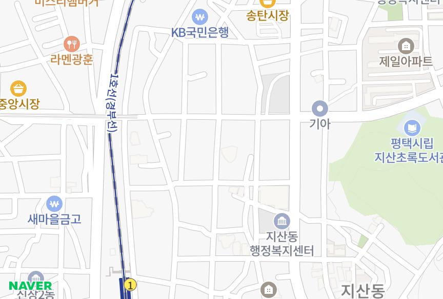 경기도 평택시 지산동 대준블루온 위치·실거래 시세 지도