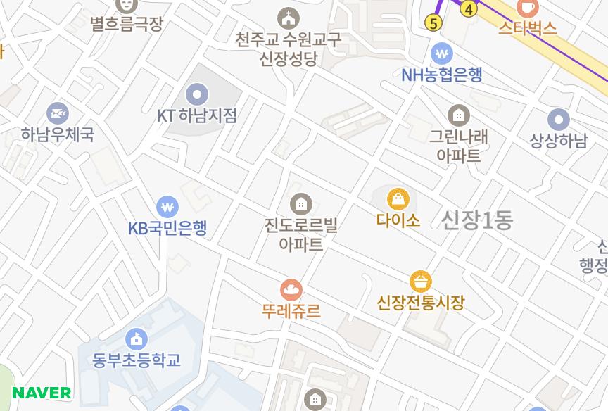 경기도 하남시 신장동 진도로르빌 위치·실거래 시세 지도