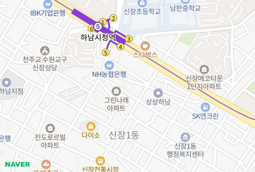 경기도 하남시 신장동 하남 위치·실거래 시세 지도