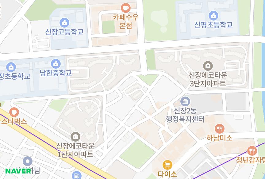 경기도 하남시 신장동 동아 위치·실거래 시세 지도
