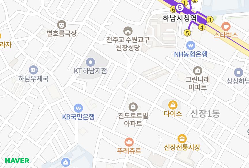 경기도 하남시 덕풍동 이룸스위트 위치·실거래 시세 지도