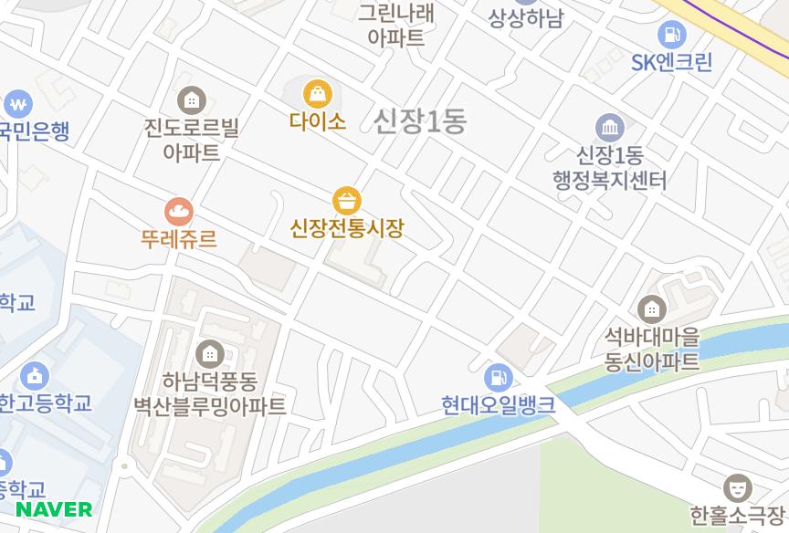 경기도 하남시 신장동 그린나래 위치·실거래 시세 지도