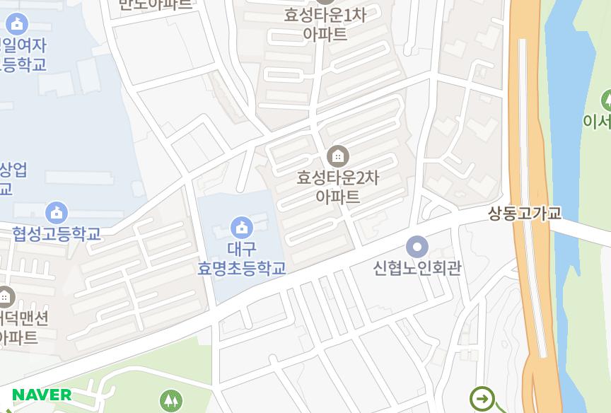 대구광역시 남구 봉덕동 봉덕효성타운2차 위치·실거래 시세 지도