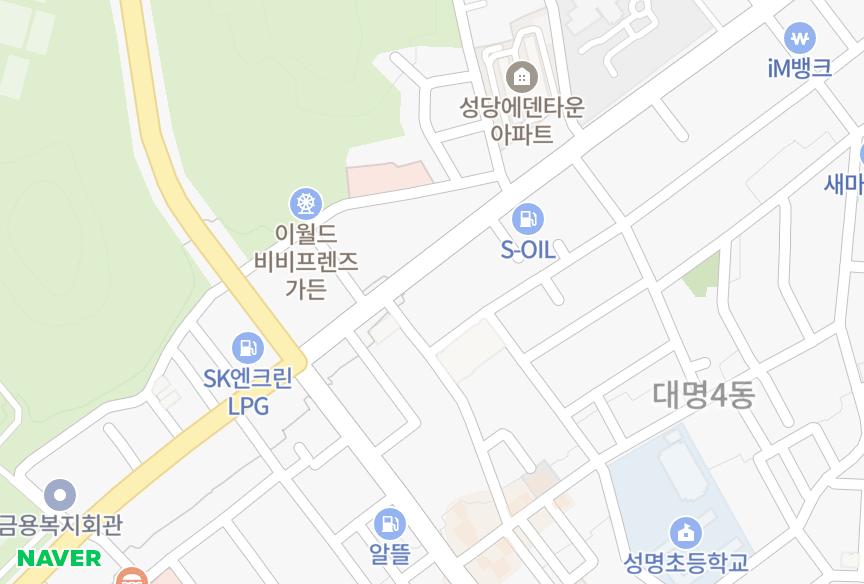 대구광역시 남구 대명동 이파크 위치·실거래 시세 지도