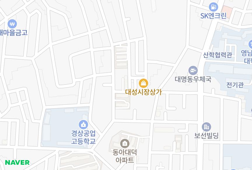 대구광역시 남구 대명동 동아통일 위치·실거래 시세 지도