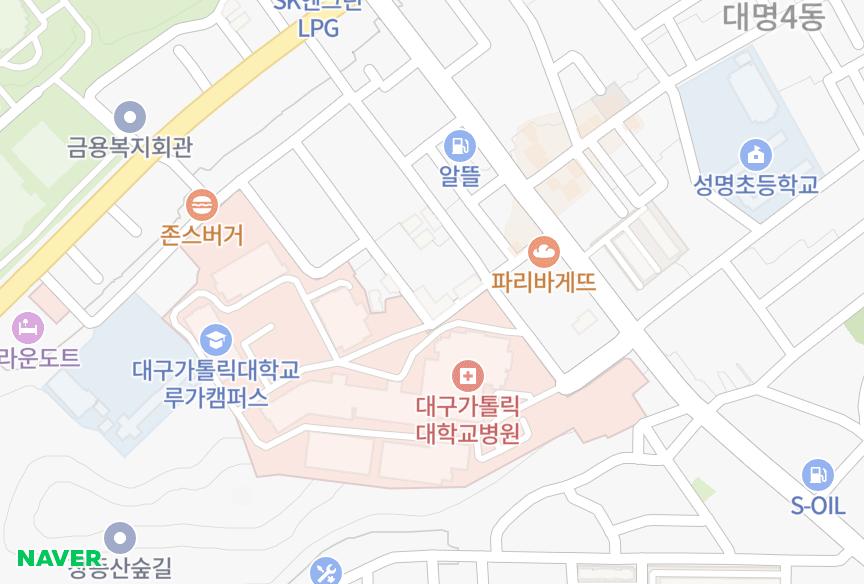 대구광역시 남구 대명동 금오맨션2동 위치·실거래 시세 지도