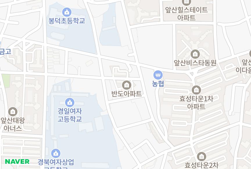 대구광역시 남구 봉덕동 반도 위치·실거래 시세 지도